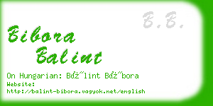 bibora balint business card